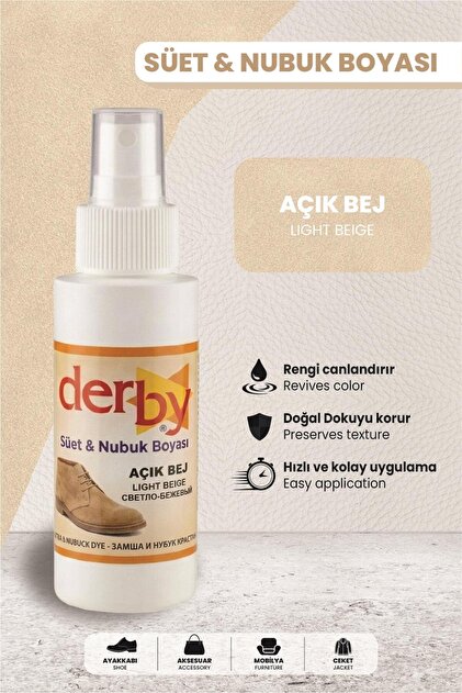 Açık Bej Süet Nubuk Renk Yenileyici Sprey 100 ML – Ayakkabı & Çanta Boyası
