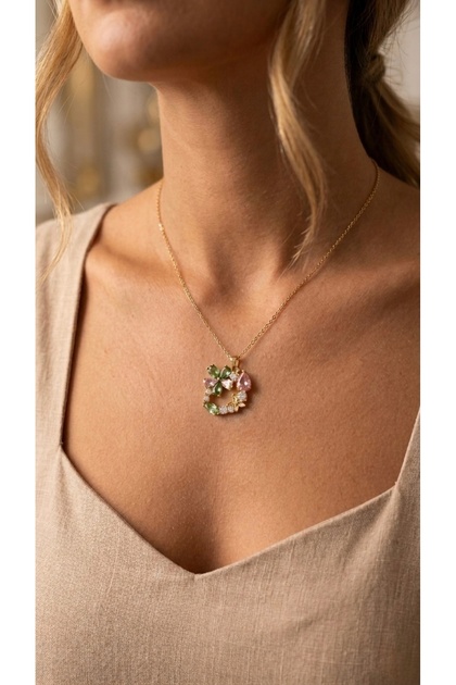 316 L Steel Necklace, Anti-Tarnish, Anti-Allergic, Flower Figured (2 Years Importer Guarantee)