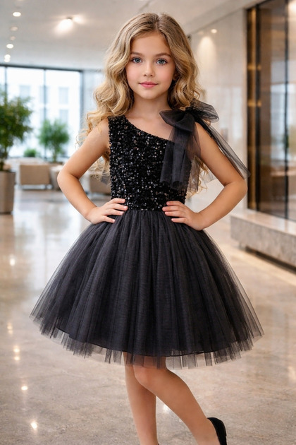 Girls' Sequin Ballerina Tutu Dress Birthday Graduation Wedding Dress