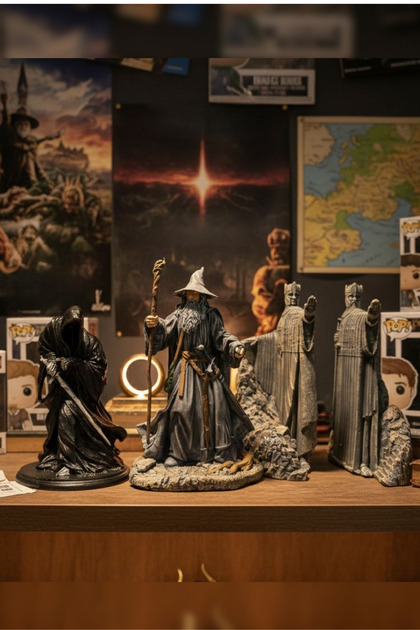 Yüzüklerin Efendisi Koleksiyon Seti, 3'lü Set(Argonath Heykelleri, Nazgul, Gandalf)
