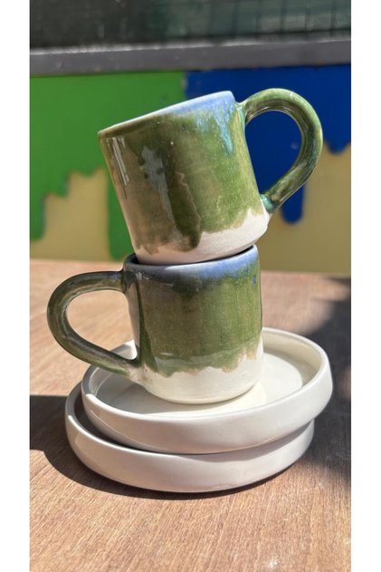 Stoneware Coffee Cup Set of 2