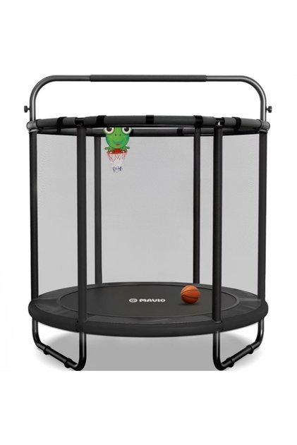Trambulina Copii, 140 cm, Interior/Exterior, Cos, Minge de Baschet, Capacitate 45 kg