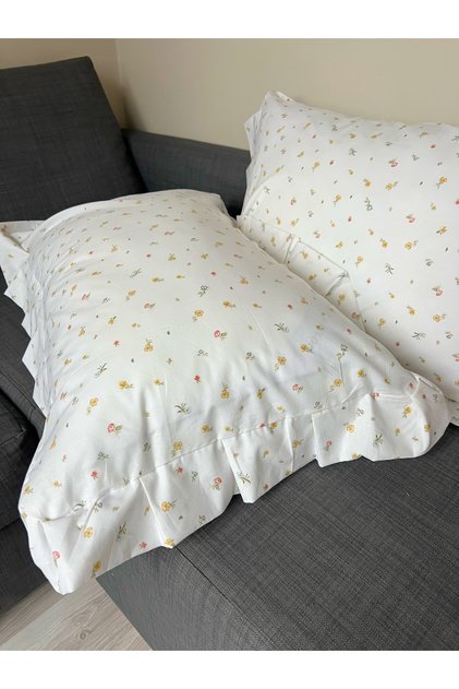 2-Pack 100% Cotton Spring Season Ruffled Pillowcases