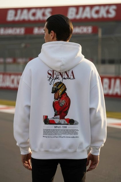 Ayrton Senna Formula 1 Hoodie - Motorsports Themed Premium Hooded Sweatshirt