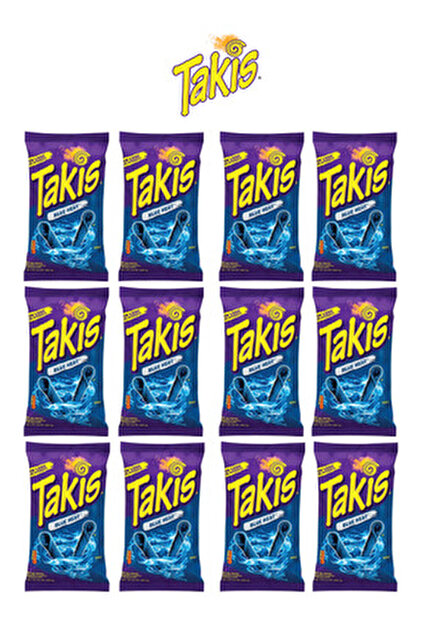 Takis Crisps Blue Heat - Hot Chili Pepper Flavored Potato Crisps