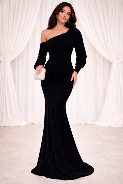Evening Dress, Women's Evening Dress, Graduation Dresses, Wedding Engagement Dresses, One Shoulder, Glittery