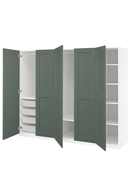 IKEA Koyu Gri Geniş Kapaklı Gardırop 250x60x236 cm - Fiyatı, Yorumları