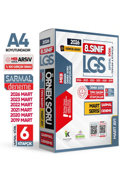 Karakutu Yayınları 2026 8.Sınıf LGS Mart Ayı MEB Örnek Soru Tıpkı
