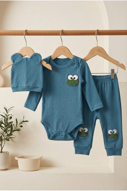 Yumak Bebek Ürünleri Organik 3'lü Bebek Zıbın Seti 3-6-9 Ay