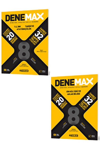 Efsane Yayınları 8.Sınıf Hız Yayınları Denemax Matematik + Türkçe