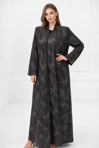 Colorful Linen Abaya with Tassels