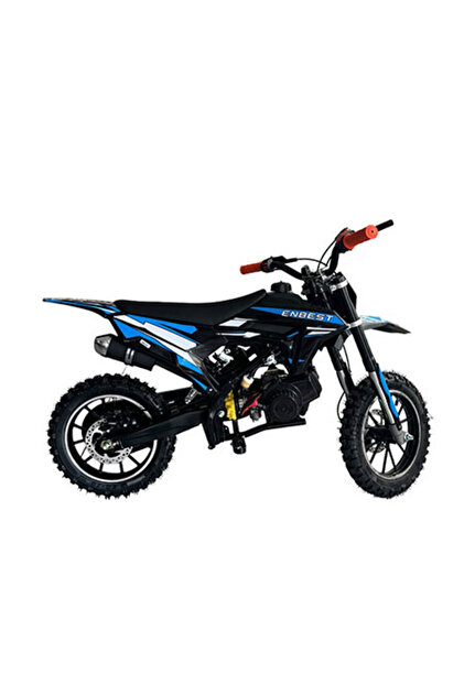 Mini Cross Çocuk Motoru Benzinli Tek Silindirli Mavi