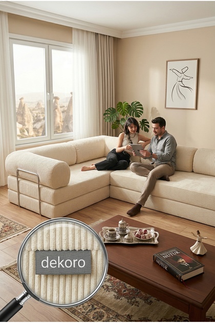 Dekoro MAXIX 300x200 Modüler Koltuk Takımı 50 DNS Bondex Fitilli