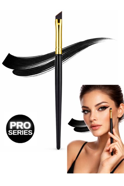 Makyaj Fırçası Eyeliner Fırçası Açılı Hassas İnce Uç Kaş ve Eyeliner Çizim Fırçası Makyaj Fırça Seti