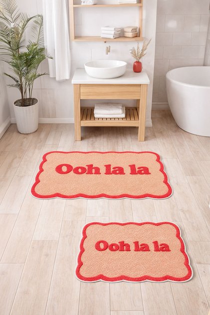 Digital Non-Slip Washable Plush Look Double Bath Mat Bathroom Rug Bathroom Decor 40X60+60X90 cm