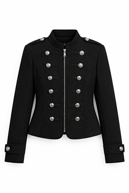 HAZELANNA Napoleon Black Blazer Jacket- Trendyol