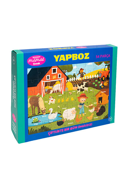 いっちゃページ Meli Melek Melimelek Çocuk Yapboz Puzzle - Çiftlikte Bir Gün