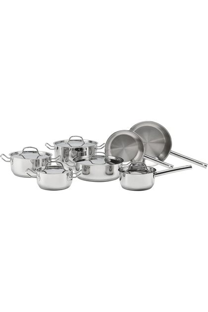 12 Piece Stainless Steel Cookware Set 5 Ply with Casseroles and Fry Pan