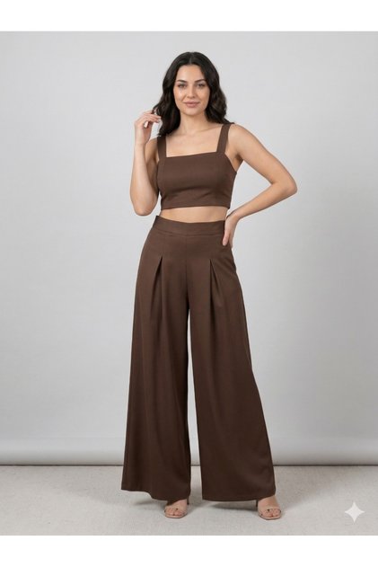 MODAİLGİ Saten Bol Paça Pantolon 40124
