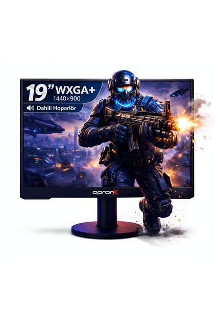 APX-NW19 19 İnç LED Monitör Dahili Haporlör 900P VGA HDMI Girişli