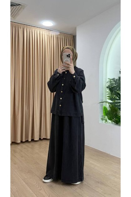 6218 - Comfortable Casual Slim Women's Denim Jacket and Pants Set