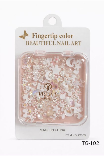 Charm 3D Tırnak Süsleme Protez Tırnak Nail Art Süsleme Karışık Desenli TG-102