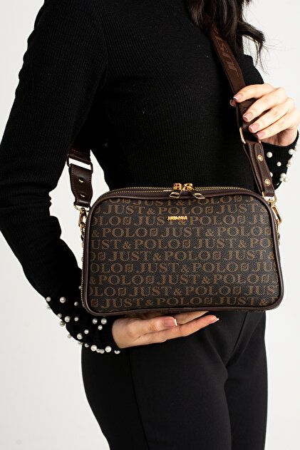 Women's Water-Resistant Printed Patterned 5-Compartment Messenger Shoulder Bag