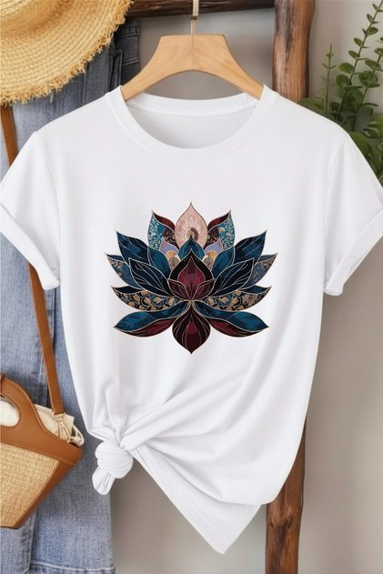 Lotus Flower Special Design Printed Women's T-Shirt
