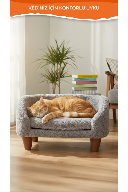 Peluş Kedi Koltuğu, Yumuşak Lüks Kedi Köpek yatağı, Kedi Köpek Koltuğu