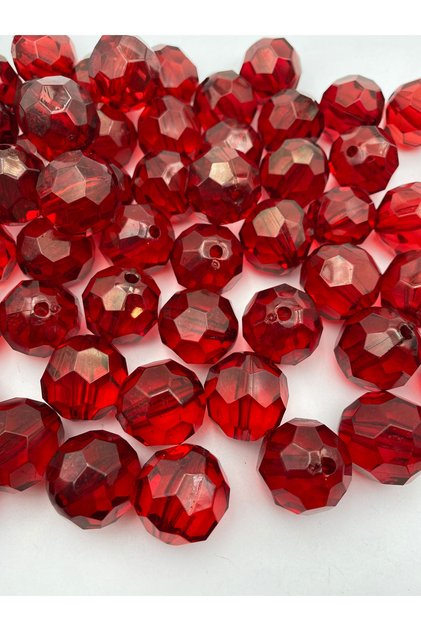 26mm Burgundy Color Honeycomb Model Acrylic Beads, Jewelry, Bag Beads (100Gr, ~10 Pieces)