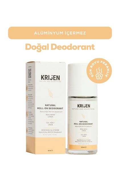 Doğal Deodorant - Gül Ağacı & Limon Roll-on Deodorant 50 Ml - Bitkisel Ter Kokusu Önleyici