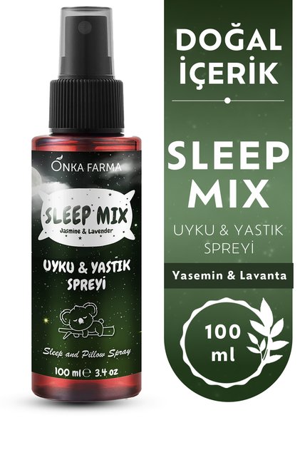 SleepMix Uyku Yastık Spreyi 100 ml (Yasemin & Lavanta) Rahatlatıcı Dinlenme Spreyi Sleep Spray