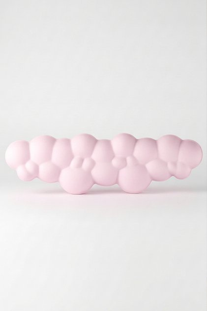 Bulut Şekilli Pembe Klavye Bilek Desteği Ergonomik & Konforlu Memory Foam Kaymaz Taban Bilek Yastığı