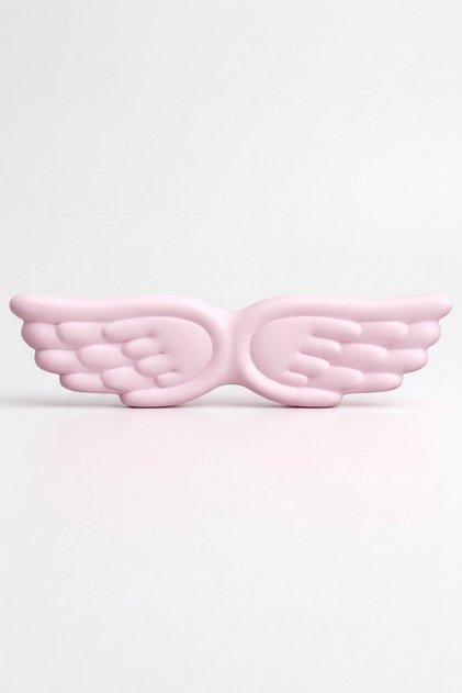 Melek Kanat Şekilli Pembe Klavye Bilek Desteği Ergonomik Konforlu Memory Foam Kaymaz Bilek Yastığı