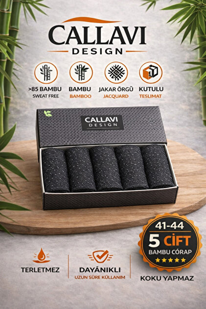 CALLAVI Dikişsiz Bambu Jakarlı Erkek Kutulu 5 Çift - Fiyatı, Yorumları