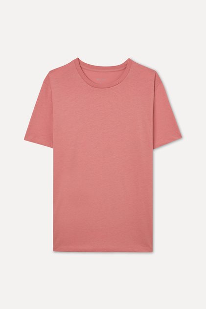 Men's Pink Cotton Crew Neck T-Shirt