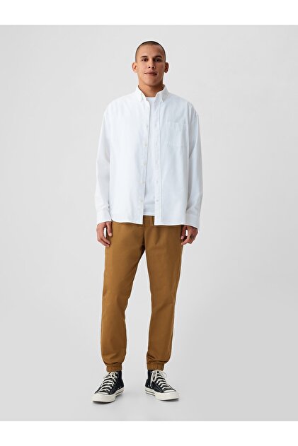 Erkek Kahverengi GapFlex Slim Jogger Pantolon