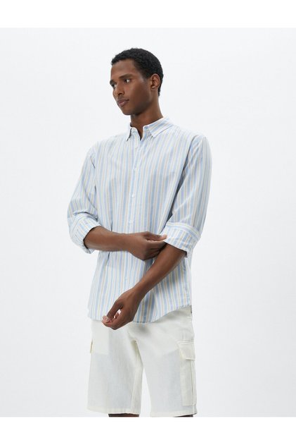 Classic Cuff Collar Shirt Buttoned Long Sleeve