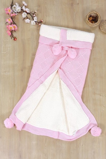 Baby Girl Pink Knitwear Blanket Welsoft Stl4944