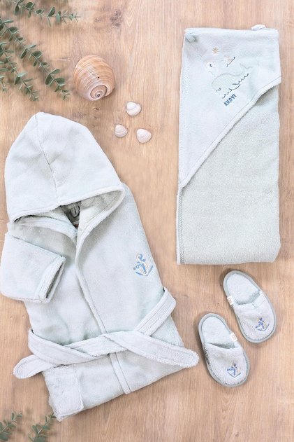 Girl Erke Baby Luxury Bathrobe Set Towel Set 100% Cotton Fabric 0- 2 Years STL6605