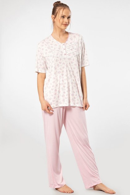 Empirme Patli Battal Short Sleeve Pajama Set 3369/Pink