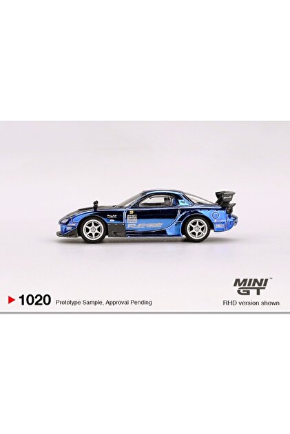 mini gt 1020 Mazda RX-7 RE-Amemiya Chrome Blue 2025 Malaysia
