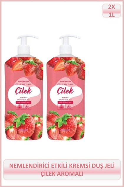Strawberry Flavored Creamy Shower Gel 1000 ml X2 Pieces
