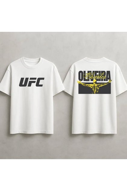 Charles Oliveira Ufc Printed Unisex 100% Cotton Oversize T-Shirt