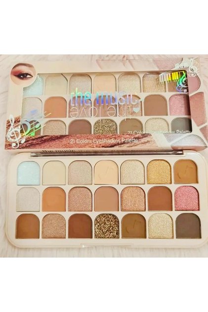 21 Colors Eyeshadow Palette Shimmer & Matte Intense Pigment Eye Shadow Palette Lasting Professional Eyeshadow