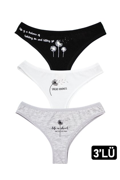 Women's 3-pack cotton brazilian briefs