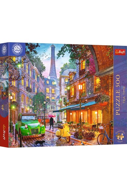 Puzzle 500 Premium Plus Tea Time Campionatul European Cafenea Din Paris Copii Cu Varsta Peste