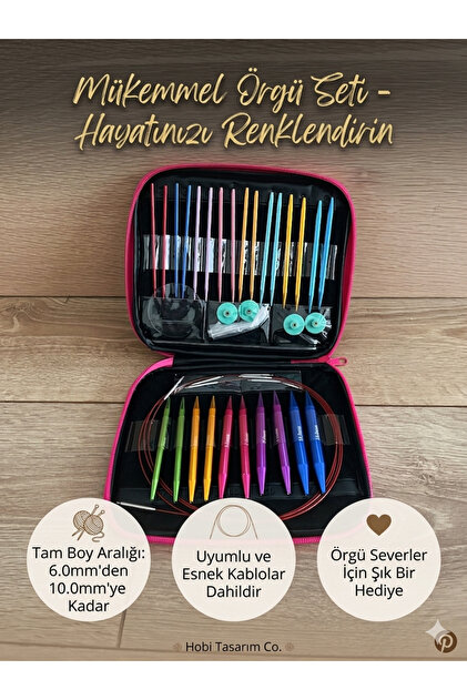 Bayka Handmade Ultra Lüks Misinalı Çantalı Şiş Seti (full set