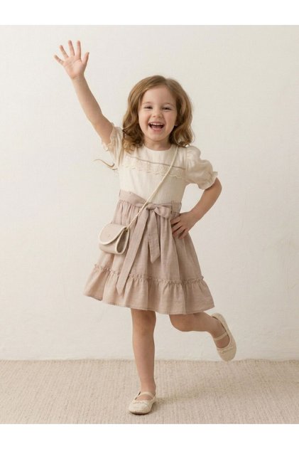 Robası Bi.Yeli. Linen Children's Clothes with Bag