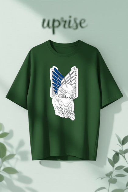 Levi Ackerman Attack on Titan Printed Cotton Oversize T-Shirt